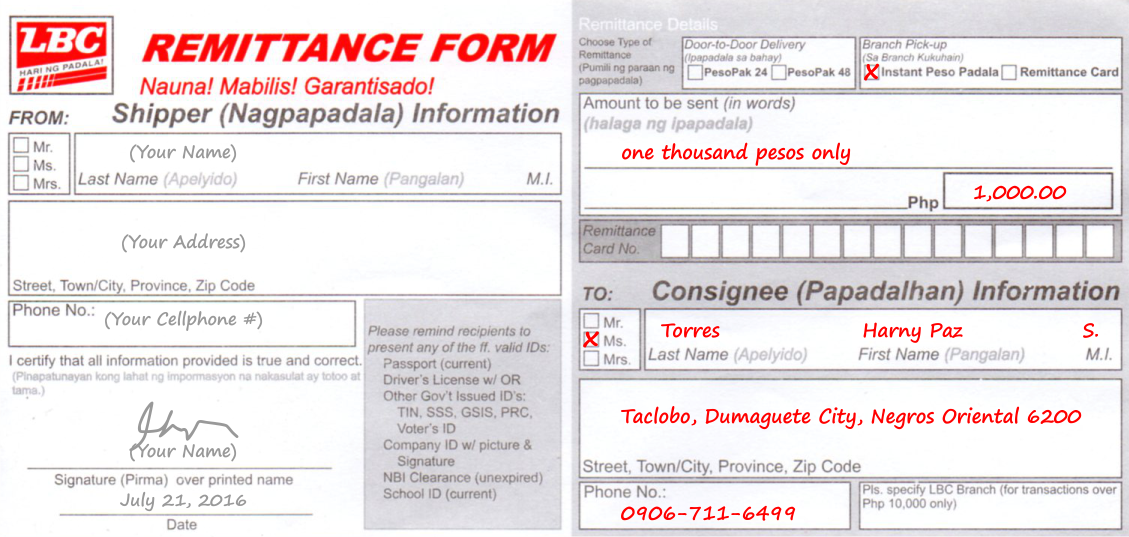 Lbc Remittance Card - Infoupdate.org